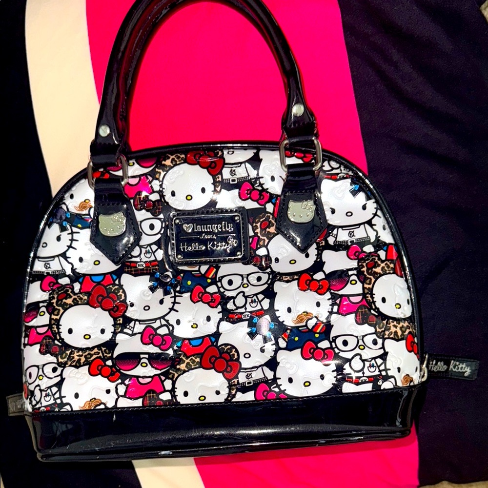 Hello Kitty Black and White Satchel Bag